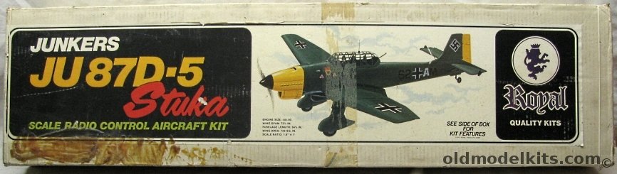 Royal 1/7.5 Junkers Ju-87D-5 Stuka - Radio Control (R/C) Flying Scale Airplane Model - 73 inch Wingspan plastic model kit